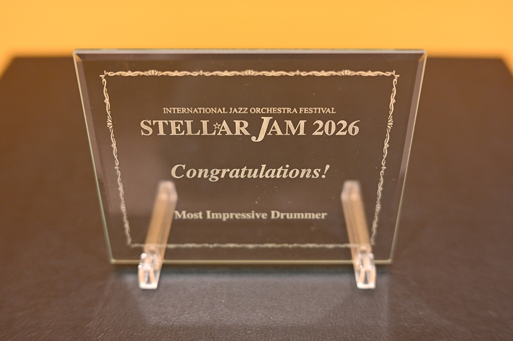 【快挙】国内最大級のジャズフェスティバルにて、当教室の生徒が「Most Impressive Drummer賞」を受賞！